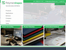Tablet Screenshot of polymershapes.com